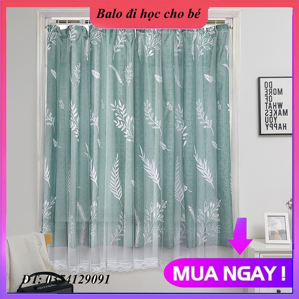 [CHỌN SIZE]Rèm cửa sổ 2 lớp, rèm cửa chống nắng dán tường, DECOR trang trí phòng khách phòng ngủ siêu đẹp phong c