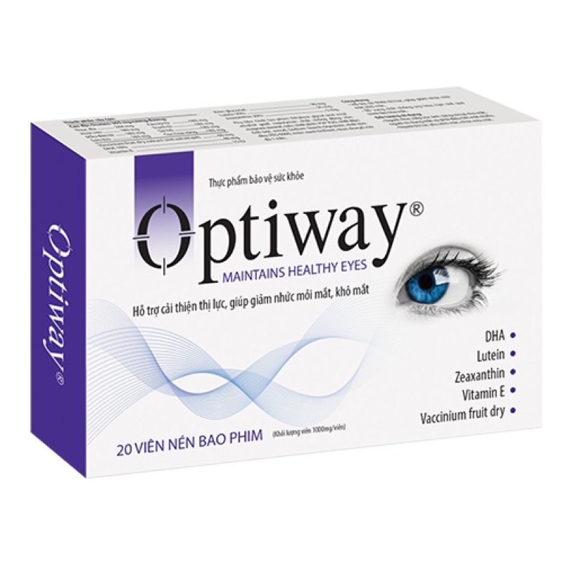 ✅ Viên uống OPTIWAY hỗ trợ cải thiện thị lực, giúp giảm nhức mỏi mắt, khô mắt