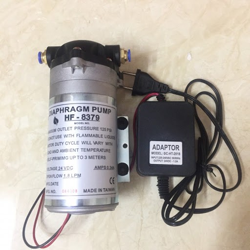 Bơm tăng áp và Adaptor cho máy lọc nước RO, hệ phun sương 24V HEADON HF-8379