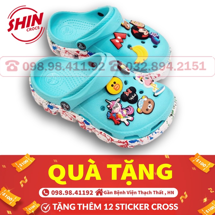 dép crossFREESHIPdép cross vảy sơn họa tiết nhiều màu SHINDUV09 tặng thêm 12 sticker cross