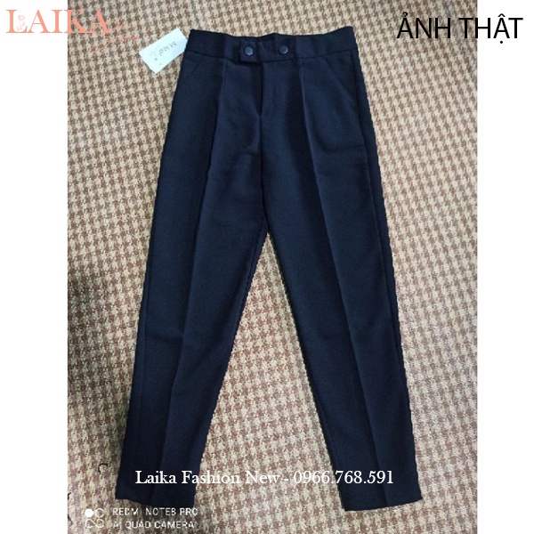 Quần tây công sở nữ lưng cao mặc đi học làm ống đứng dáng quần vải baggy nữ công sở cạp cao dài dày phối áo sơ mi đẹp