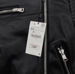 Áo Zara Leather Bike Jacket