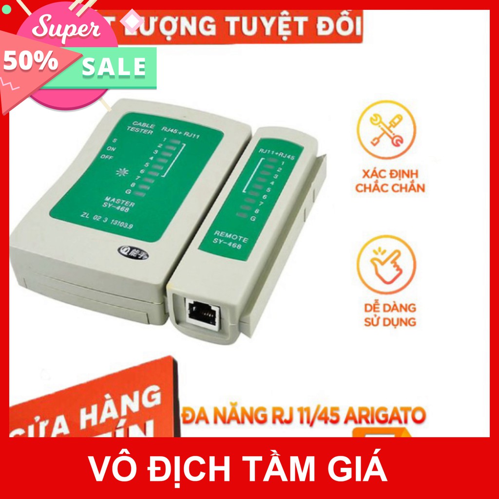 [Giá Sốc] Hộp Test Dây Mạng RJ45 _ RJ11 Đa Năng Dễ Sử Dụng Chính Hãng ARIGATO Đảm Bảo Chất Lượng