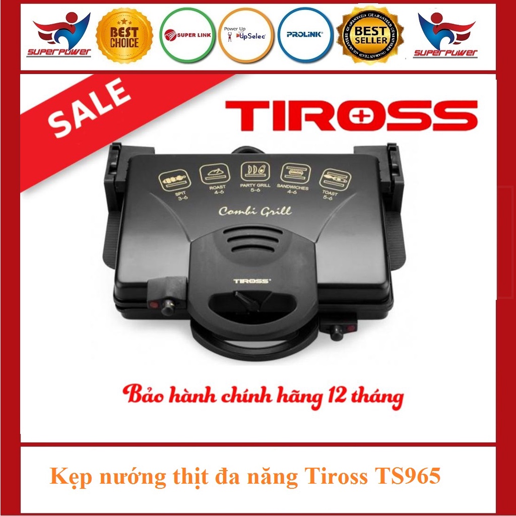 [Mã 254ELSALE giảm 7% đơn 300K] Kẹp nướng điện đa năng Tiross TS9652,TS9653,TS9654,TS965