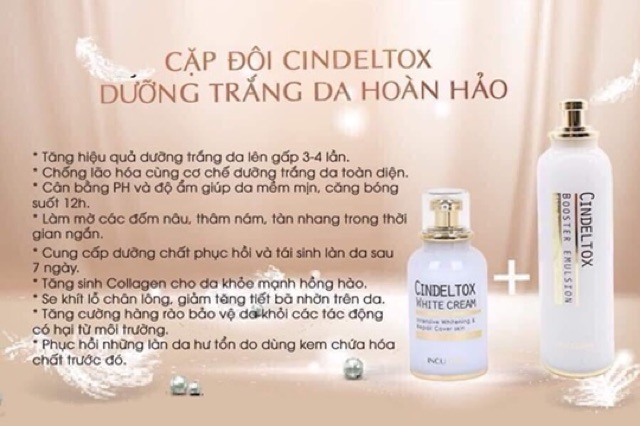 HUYẾT TƯƠNG VÀ KEM TRUYỀN TRẮNG DA CINDELTOX