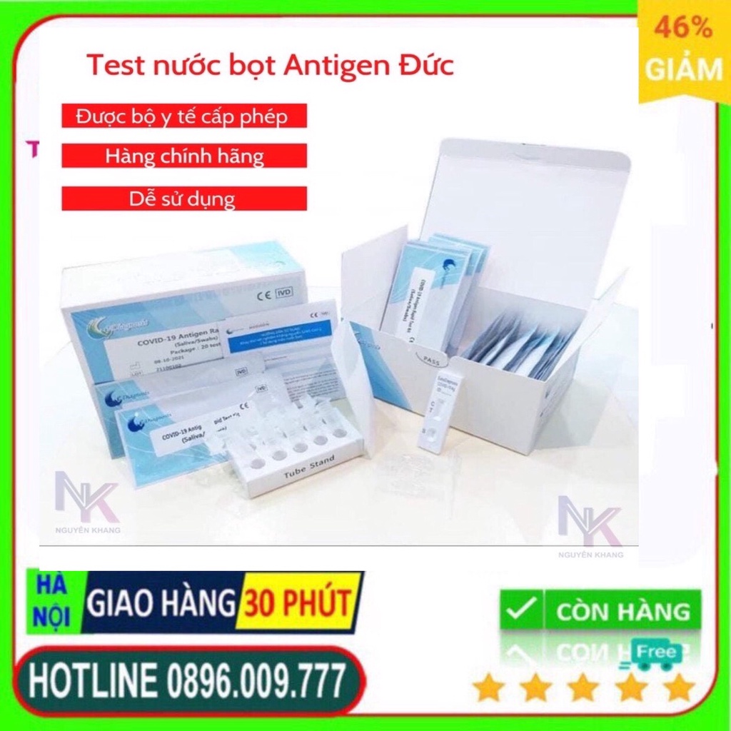 TEST NHANH-BỘ TEST NƯỚC BỌT Antigen Của Đức,Test nhanh tại nhà......