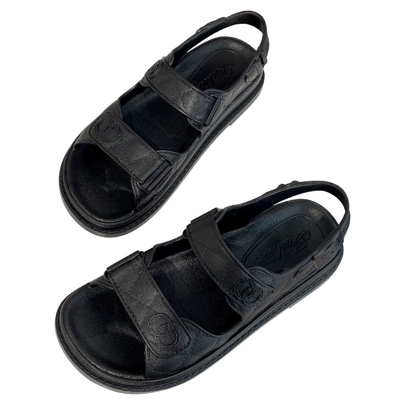 Sandal nữ dép bánh mỳ hai quai ngang chất cao su non mềm đẹp hàng Quảng Châu cao cấp
