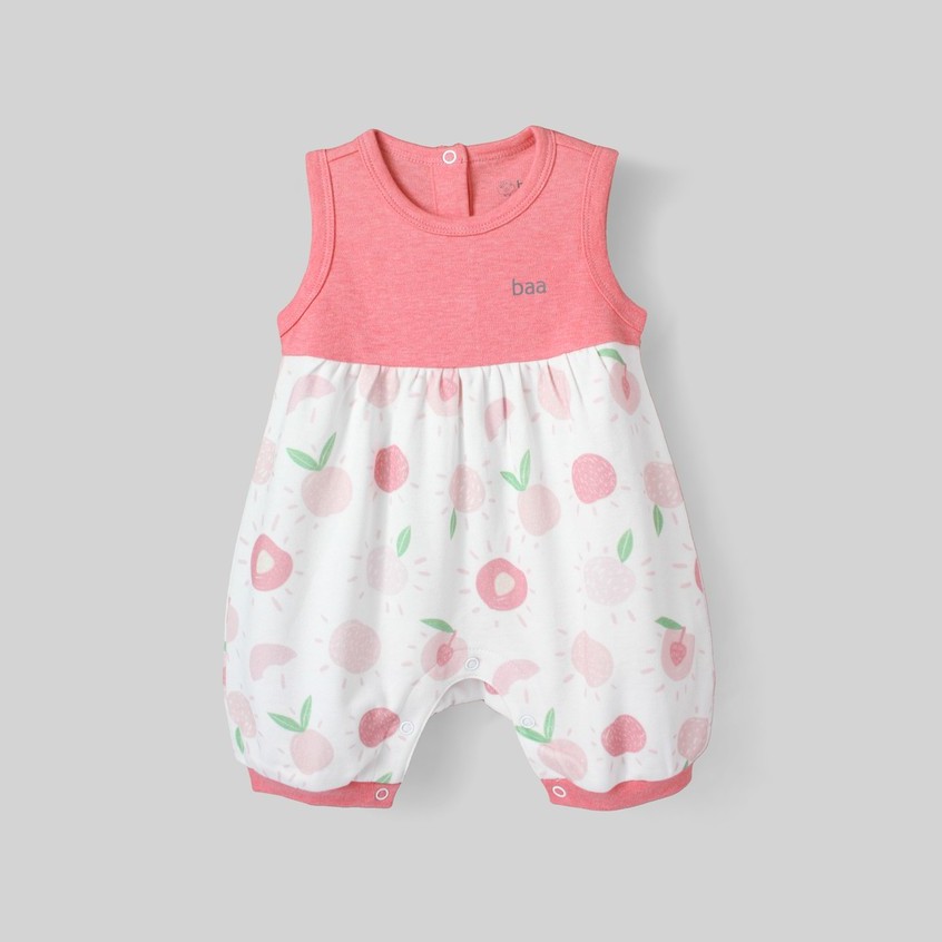 Bộ quần áo Romper sơ sinh unisex BAA BABY sát nách cho bé trai và bé gái - BN-RP04C