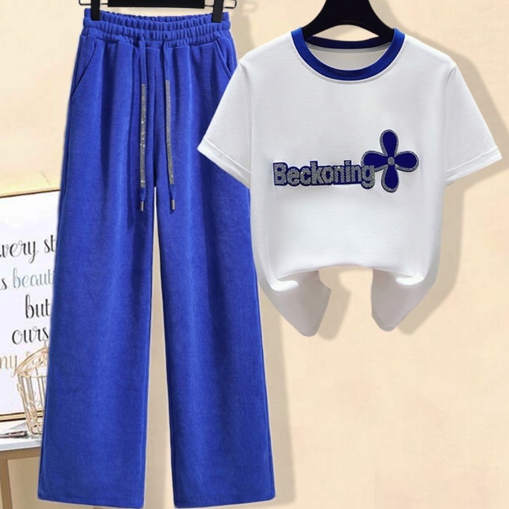 Áo thun/Quần dài/Set thời trang hè cho nữ Klein Blue