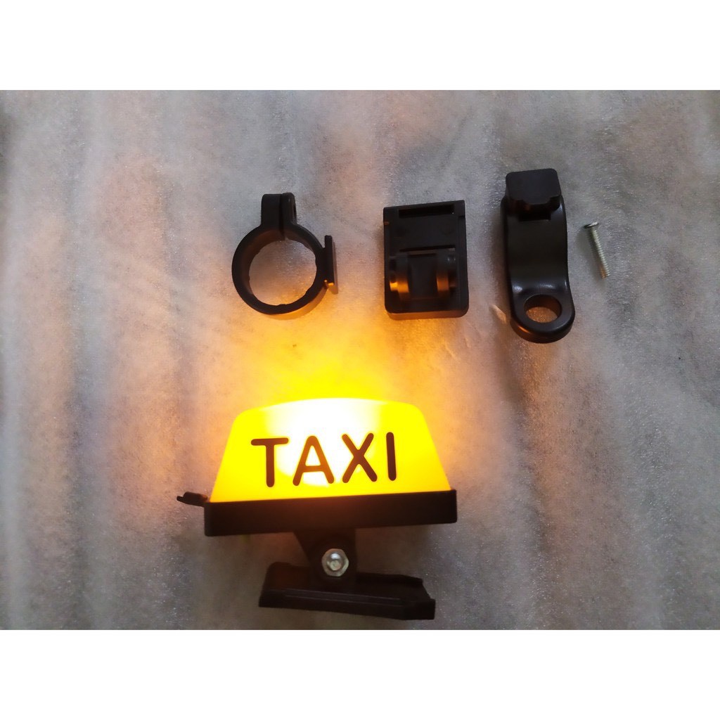 Đèn Led Taxi Hàng Loại 1 Cao Cấp Gắn Xe Máy &lt; Có Sẵn Pin và Dây Sạc Cực Bền&gt;