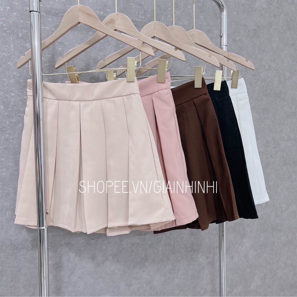 Xả hàng - Chân váy dáng A form ngắn xếp ly to có quần trong CV851 - NhiNhi Shop