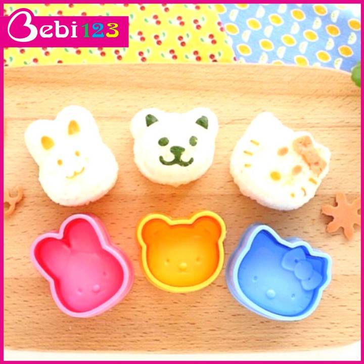 Set 3 khuôn cơm ép bánh tạo hình đáng yêu cho bé