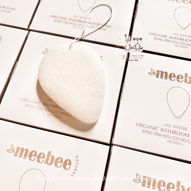 Bông Mút Tắm Hữu Cơ MEEBEE cho bé từ sơ sinh