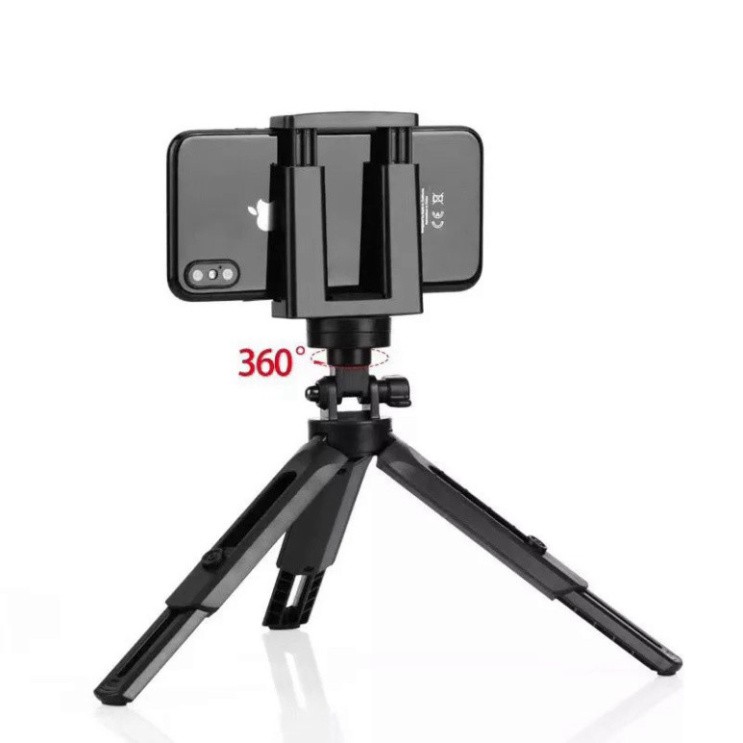 Hợp Kim Tripod Chụp Ảnh Quay Phim Mini 3 Chân Giá Đỡ Cho Điện Thoại Smartphone Xoay 360 Độ Cao Cấp