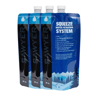 Túi Bóp Nước Sawyer 1L Squeezable Pouch- Bộ 3 Túi 1 Lít