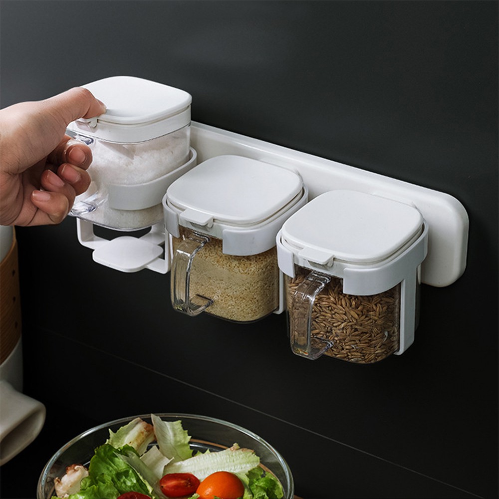 Set 3 Hũ Gia Vị Gắn Tường K8 - Hiện Đại - Sạch Sẽ - Phòng Bếp Thông Minh