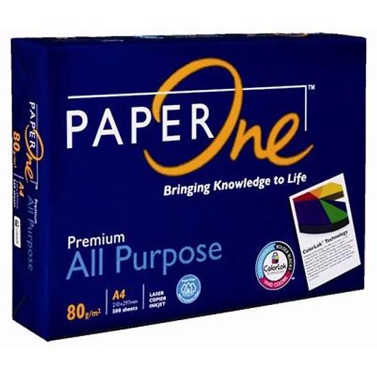 Giấy paperone A4 80gsm, giấy A4 paperone 80gsm 500 tờ