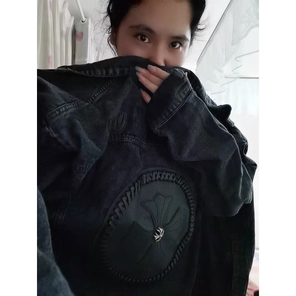 Order áo khoác denim jacket chrome hearts cao cấp