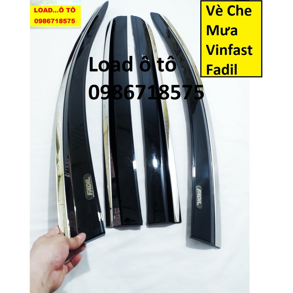 Vè Che Mưa Xe Vinfast Fadil Loại 1 Mẫu Chỉ Inox Sáng Bóng Cao Cấp, Sẵn Keo Dán 3M