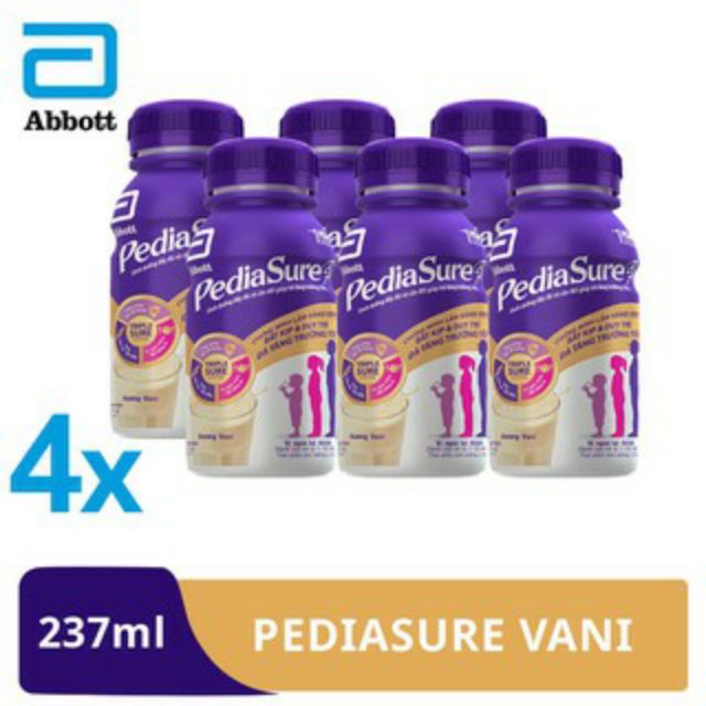 Thùng 24 chai sữa nước Pediasure BA 1+ hương vani (237ml/chai)