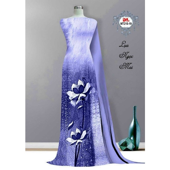 Vải áo dài hoa sen