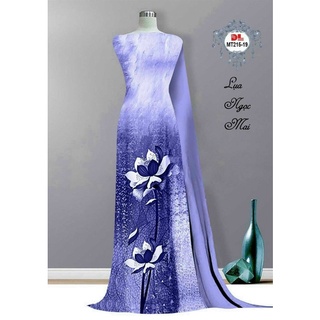 Vải áo dài hoa sen