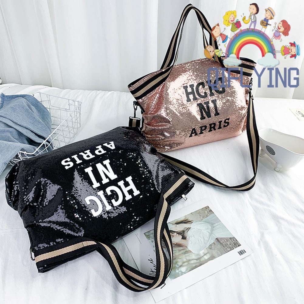 Túi Xách Đeo Chéo Vai Đính Sequin Chữ Thời Trang Dành Cho Nữ