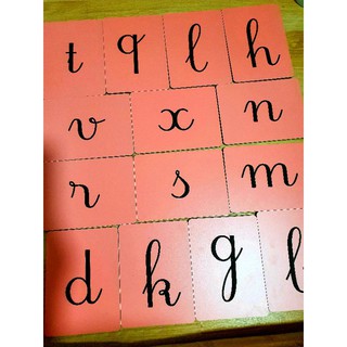 Combo chữ nhám tiếng việt xanh dương - hồng - xanh lá montessori