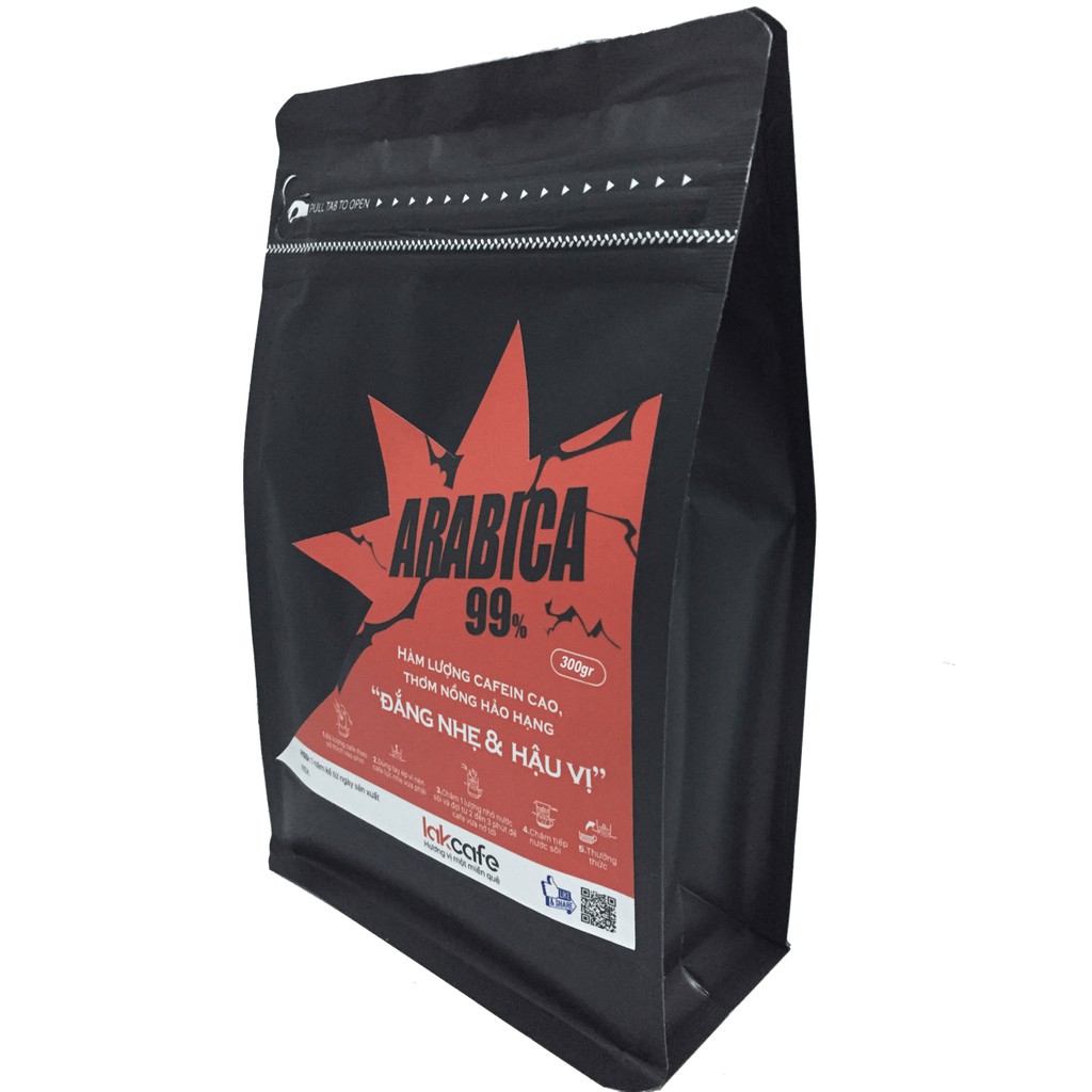 [Tặng 2 Phin Du Lịch] 300gr Cafe Bột Arabica Nguyên Chất - Lakcafe Với Bí Quyết Nông Dân Dak Nông - Thơm Nồng & Hậu Vị | BigBuy360 - bigbuy360.vn