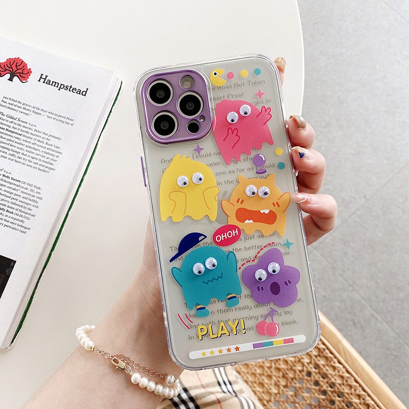 Ốp Lưng Trong Suốt Họa Tiết Hoạt Hình 3d Dễ Thương Cho Iphone 11 Pro Max X Xr Xs Max 12 Pro Max 12mini Iphone 7 8 Plus Se 2020 | BigBuy360 - bigbuy360.vn