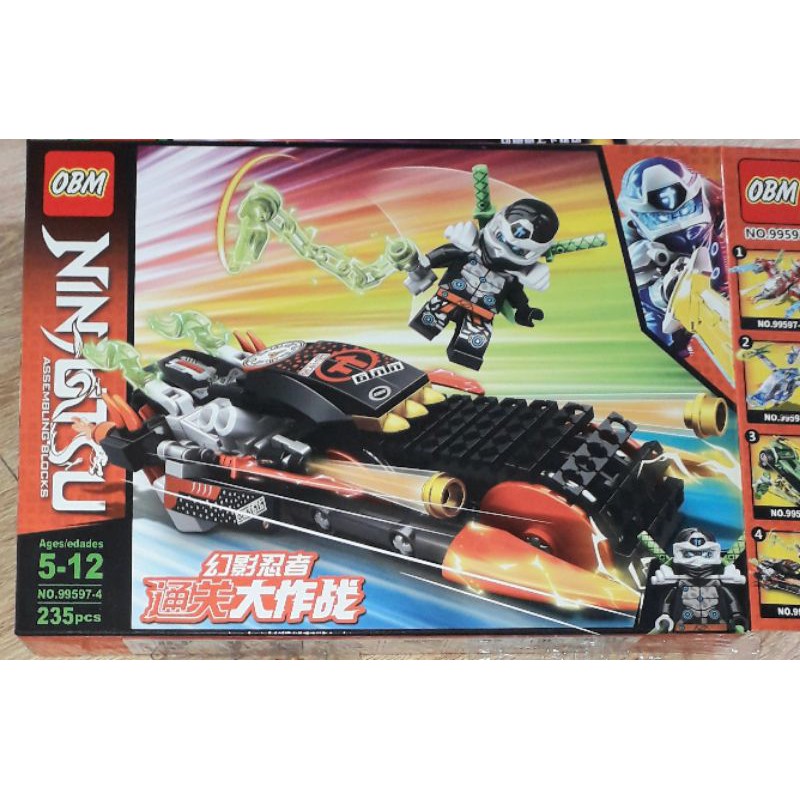 Lắp ráp 1 hộp LegoNinjutsu 99597 Siêu xe hoặc máy bay có 200 chi tiết bằng nhựa ABS rất đẹp
