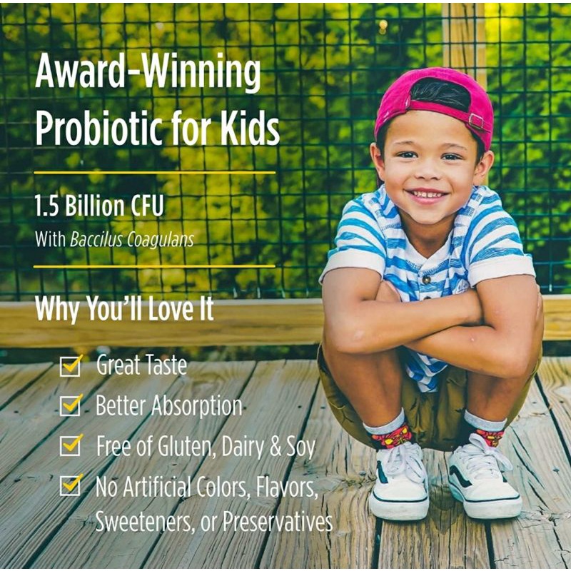 Kẹo dẻo giúp hệ tiêu hoá trẻ khoẻ Kids Nordic Flora Probiotic Gummies 60v