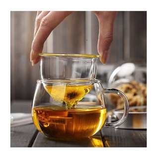 Cốc pha trà thủy tinh có lõi lọc cao cấp 350ml -