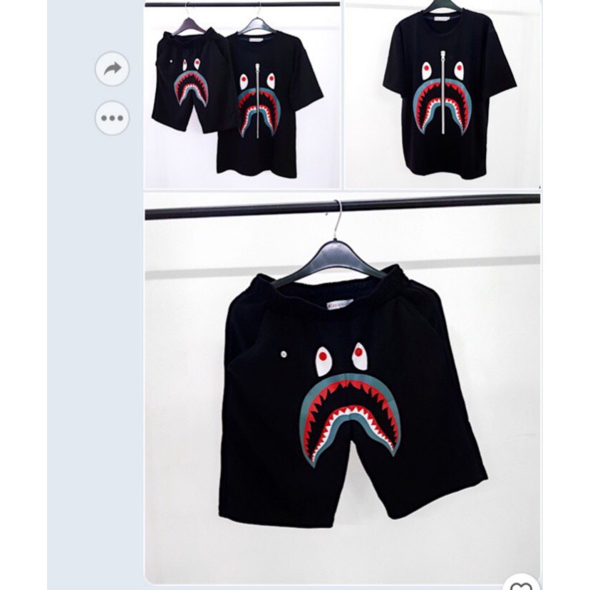 Đồ thể thao nam 🚚 FREESHIP 🚚 sét thể thao nam in hình cá mập có dây khoác kéo như hình ảnh thật | BigBuy360 - bigbuy360.vn