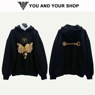Áo khoác nỉ hoodie yayshop unisex nam nữ chất nỉ lót bông dày dặn form rộng in đồng tiền
