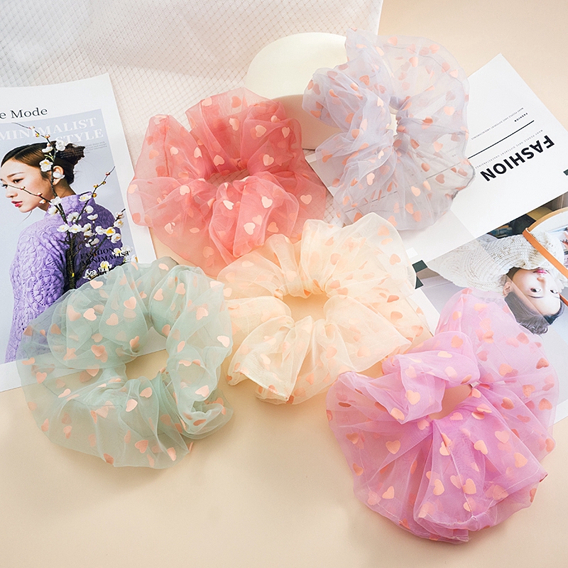 Dây Cột Tóc Họa Tiết Chấm Bi D060901