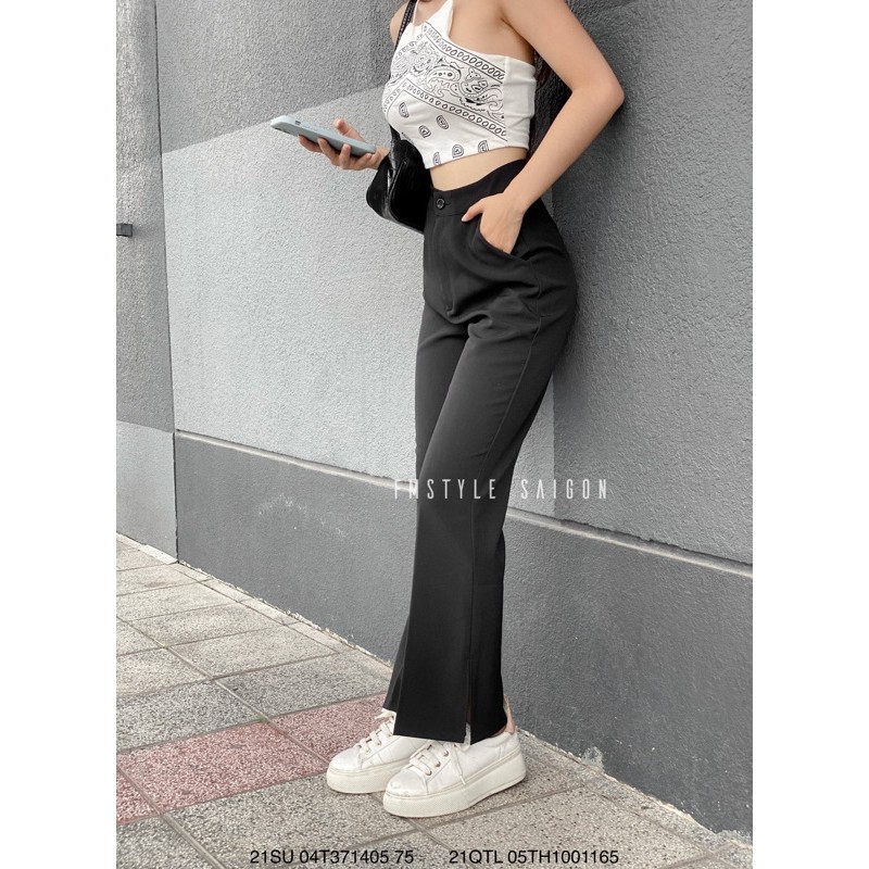 Quần tây loe trơn xẻ lai 09145 ulzzang Fmstyle Saigon 21QTL05TH1001 | BigBuy360 - bigbuy360.vn