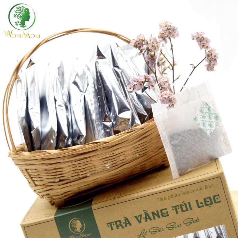 Hộp 20 gói trà vằng túi lọc lợi sữa cho mẹ sau sinh 40gr - WonMom (Việt Nam)