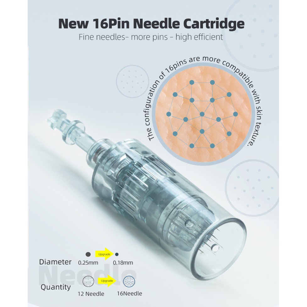 Máy Phi Kim Dr Pen Dây Cấy Bột Tảo Cấy Trắng Da Mờ Thâm Sạm Da Cải Thiện Tone Màu Da Vỏ Thép Chống Gỉ