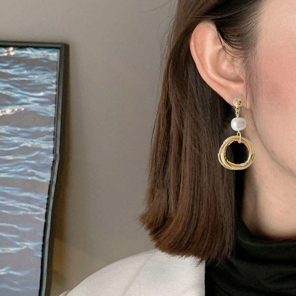 Bông Tai Dáng Dài Đính Ngọc Trai Sang Trọng Thời Trang Dự Tiệc Cho Nữ