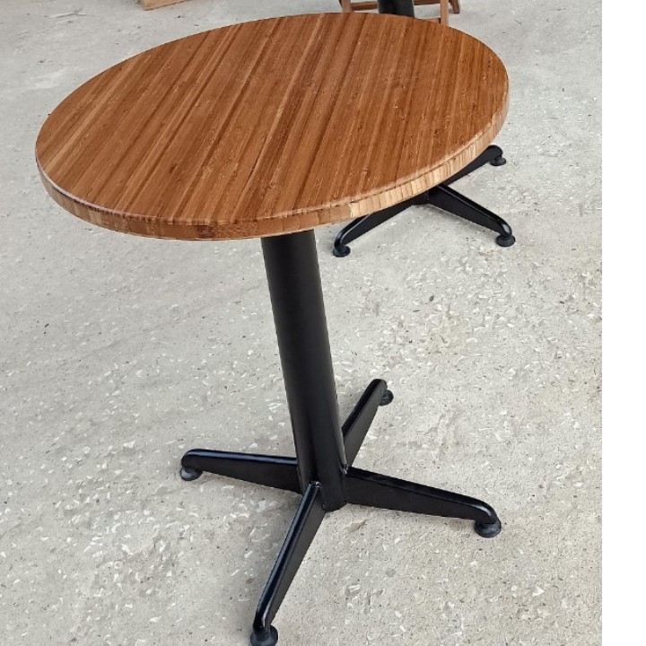 Mặt bàn tròn gỗ tre BAMVINA dày 2,5cm