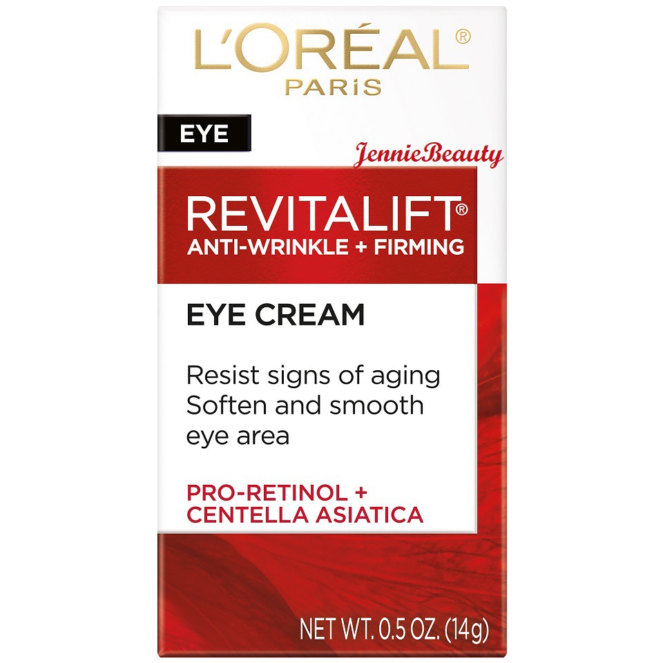 [Hàng USA] Kem dưỡng mắt chống lão hóa, chống nhăn, giảm bọng mắt Loreal Revitalift Anti-Wrinkle +Firming Eye Cream (14g