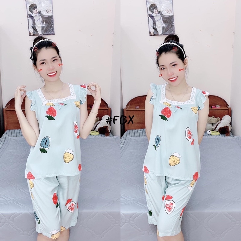 Bộ đồ tole áo tay cánh tiên quần lửng F21 VNXK