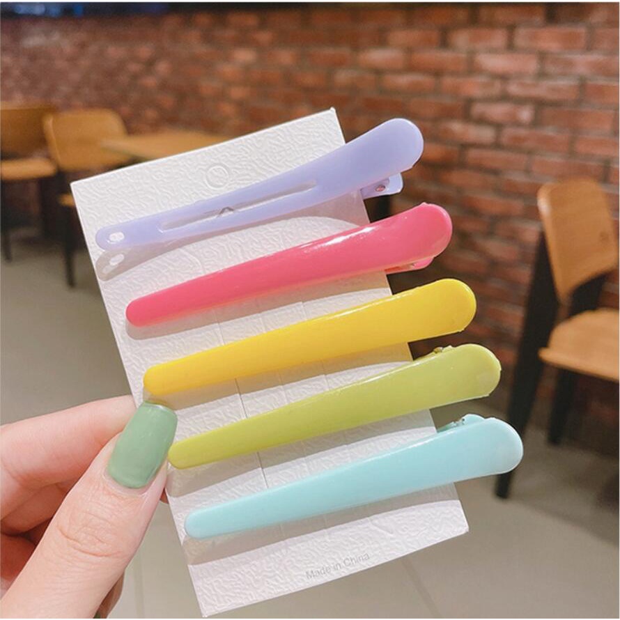 Kẹp Tóc Mỏ Vịt Màu Xanh Dương / Tím Kiểu Nhật Bản Đơn Giản Thời Trang Mùa Hè Mới Cho