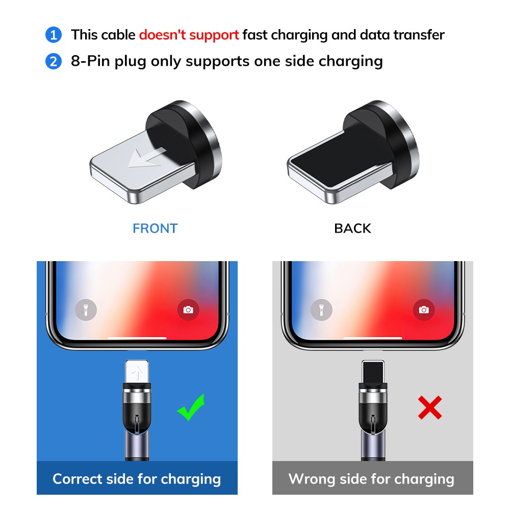 Cáp sạc TOPK AM59 Micro USB/ Type C/ 8-pin có nam châm chất lượng cao