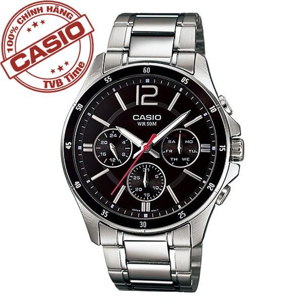 Đồng hồ nam dây thép không gỉ Casio Standard chính hãng Anh Khuê MTP-1374D-1AVDF