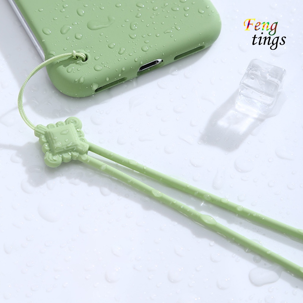 Set 2 Dây Đeo Điện Thoại Chống Thất Lạc Bằng Silicon Hình Nút Thắt Trung Hoa