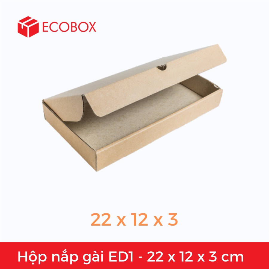 25 Hộp Carton Nắp Gài ED1 - 22x12x3cm