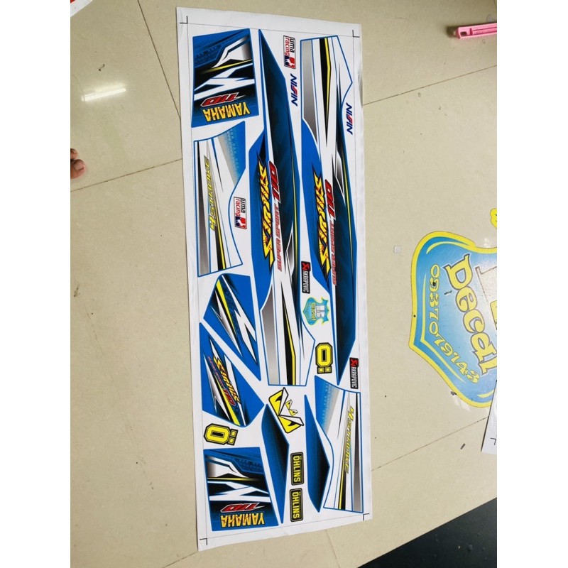 ( Quí khách vui lòng mang ra tiệm cho thợ dán ) Tem Sirius xanh đen