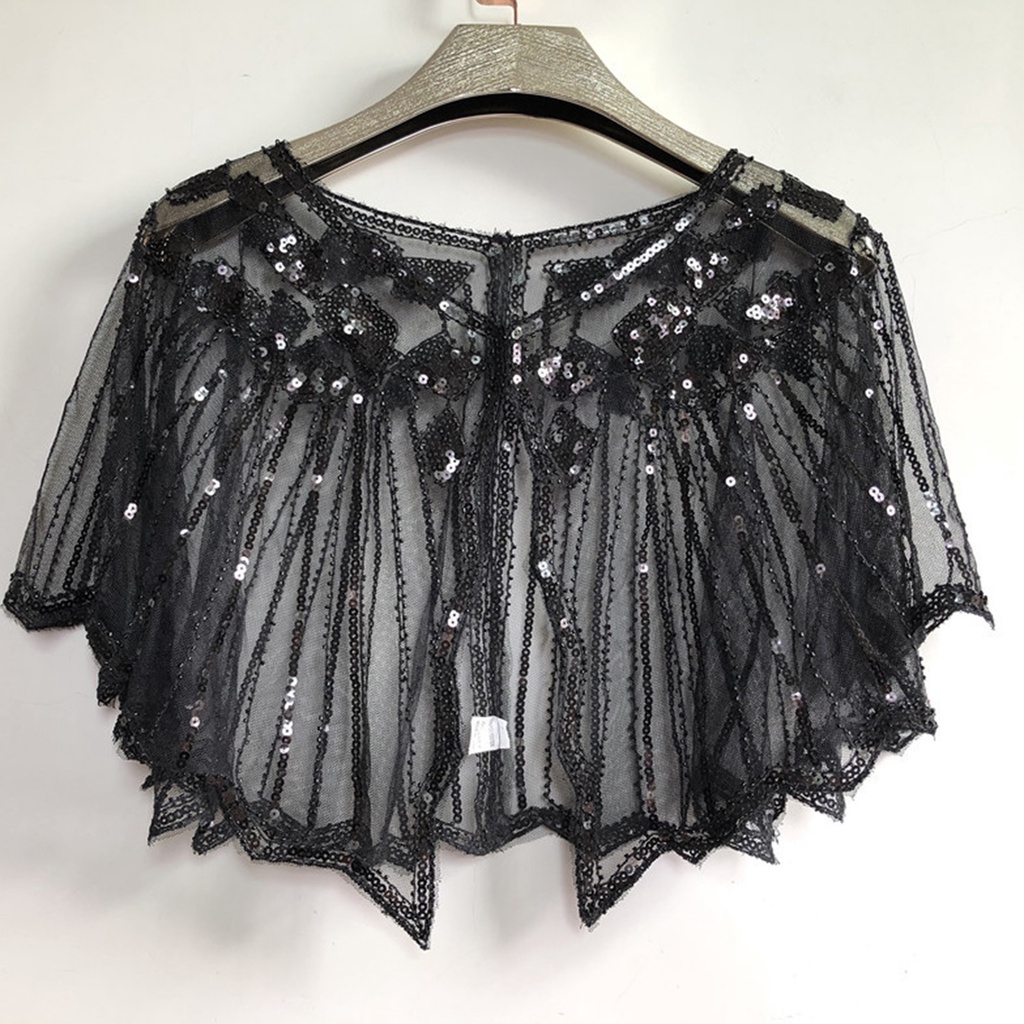 Khăn Choàng Ren Đính Hạt Lấp Lánh Thời Trang Cho Nữ